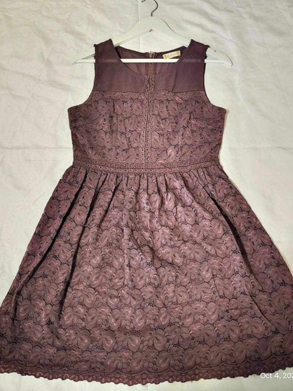 Alter'd State Floral Lace Midi Dress Purple Large Good Condition